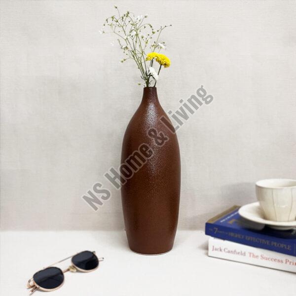 Rustic Brown Long Bud Flower Vase