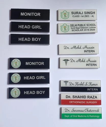 Uniform Pocket Plastic Name Plate