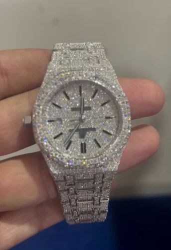 Mens Moissanite Diamond Watch