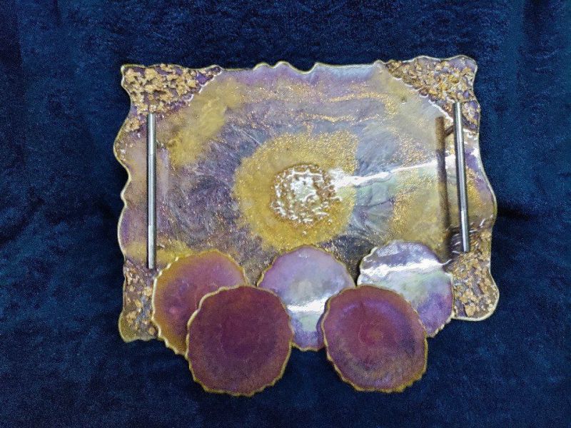 Decorative Resin Serving Tray
