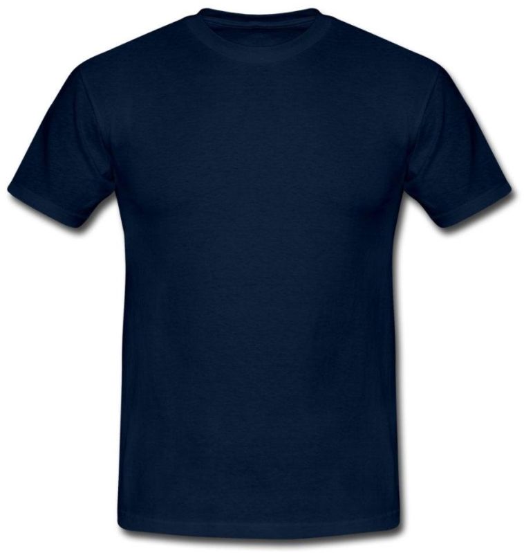 Mens Navy Blue Round Neck T-Shirt