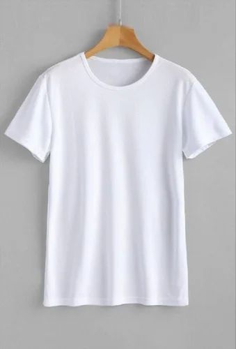 Mens Plain White Cotton T-Shirt