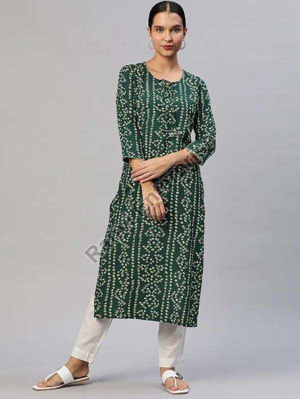 Ladies Bandhani Print Kurti