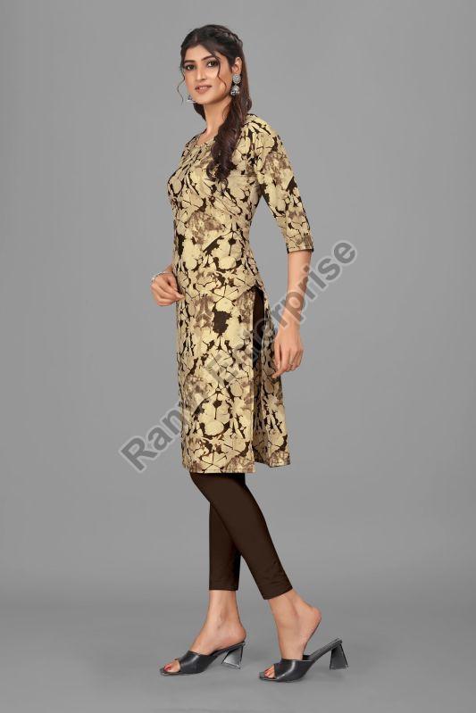 Ladies Printed Crepe Kurti