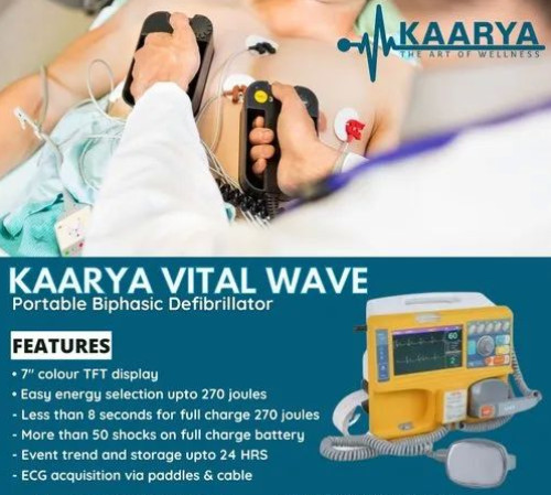 Kaarya Vital Portable Biphasic Defibrillator