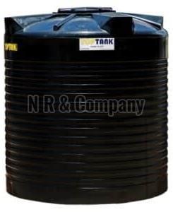 Black Cylindrical Water Storage Tank