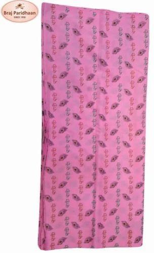 Cotton Pink Radhey Printed Fabric