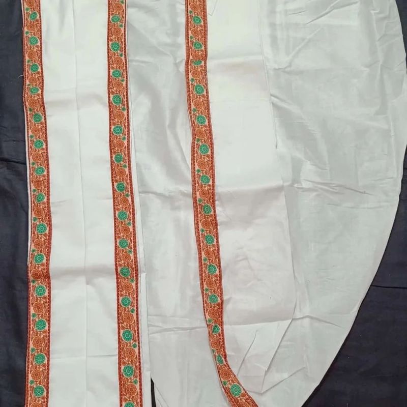 100% Cotton Free Size Ready Made Dhoti With 2.25Mtr Dupatta