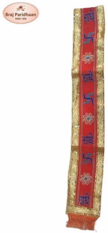 Red Radhey Printed Patka