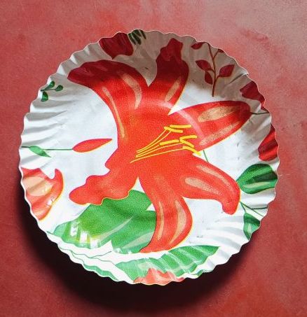 8 Inch Flower Printed Paper Plate