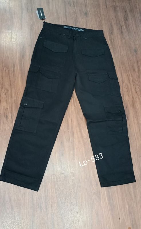 Mens Black Cargo Pant