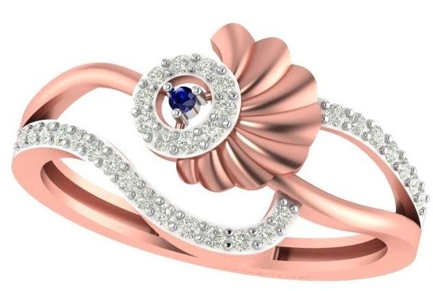 M-PLR-3960 Ladies Rose Gold Ring