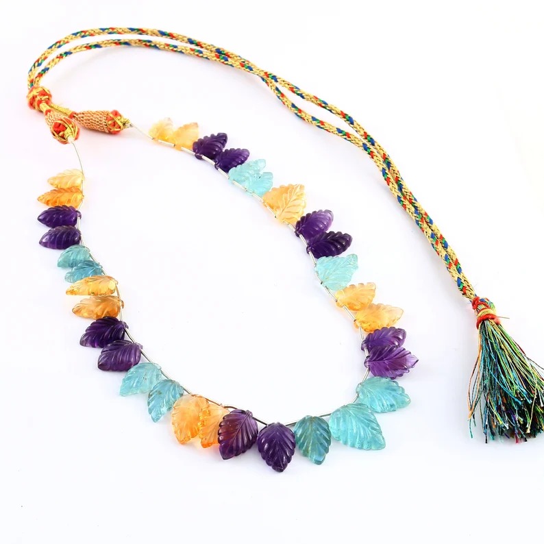 Multicolor Leaf Shaped Necklace