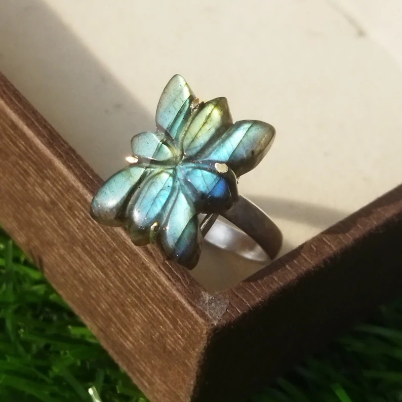 Natural Labradorite Ring