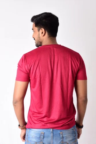 Mens Poly Cotton Round Neck T-Shirts