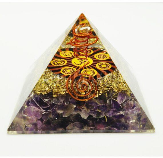 Amethyst Chakra Orgone Pyramid