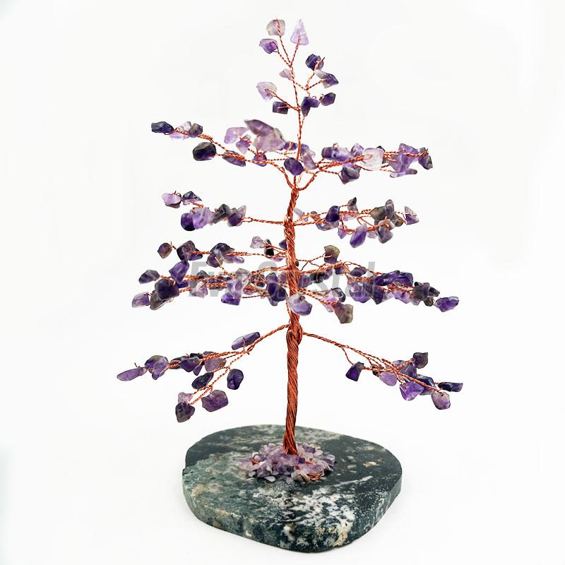 Amethyst Copper Gemstone Tree