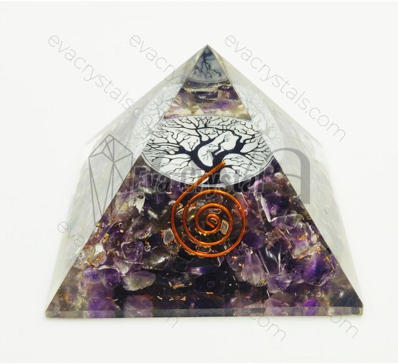 Crystal Amethyst Orgone Pyramid