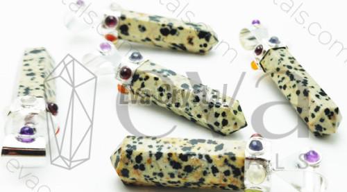 Dalmatian Chakra Collet Pendant