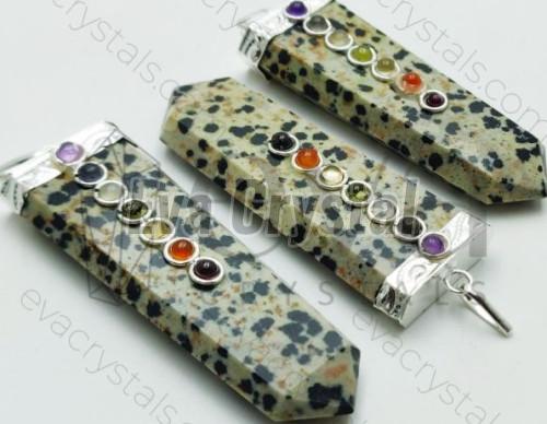 Dalmatian Chakra Flat Pendant