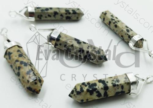 Dalmatian Double Point Crystal Pendant