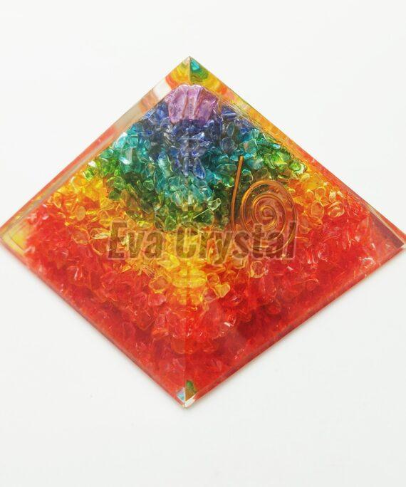 Orgonite 7 Chakra Pyramid