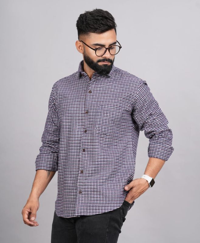 Men Regular Fit Check Shirt