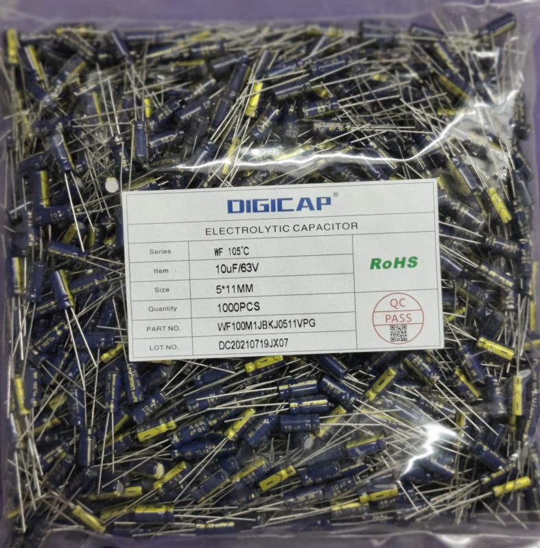 10 MFD - 63 VDC Electrolytic Capacitors