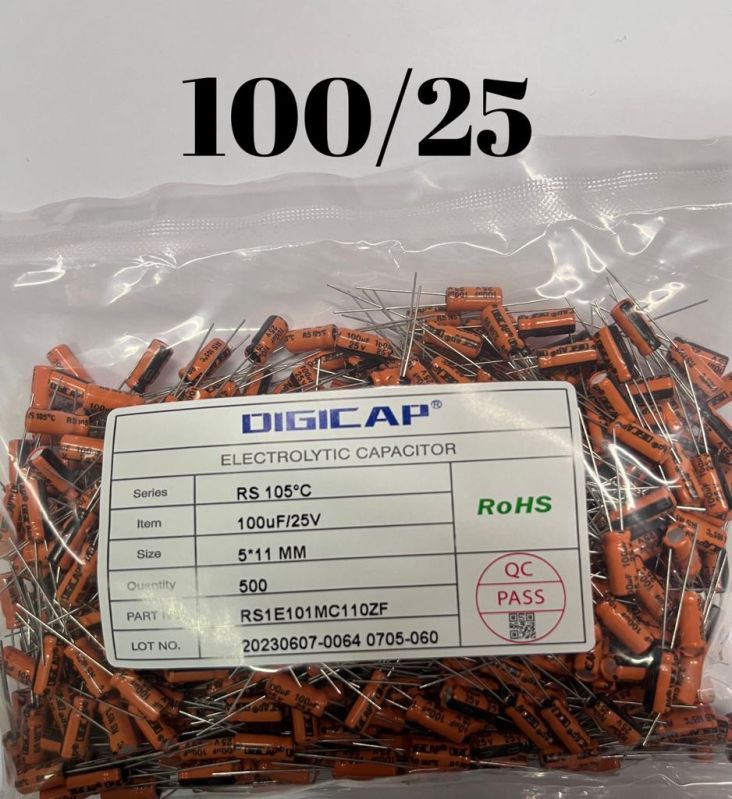 100 MFD - 25 VDC Orange Capacitor