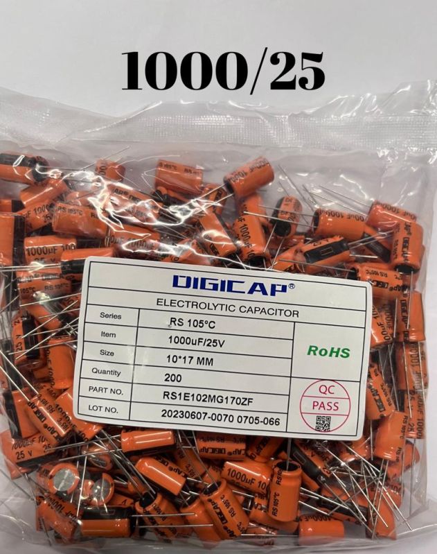 1000 MFD - 25 VDC Orange Capacitor