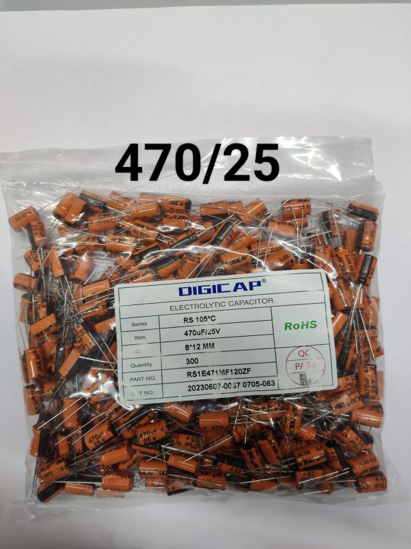 470 MFD - 25 VDC Orange Capacitor