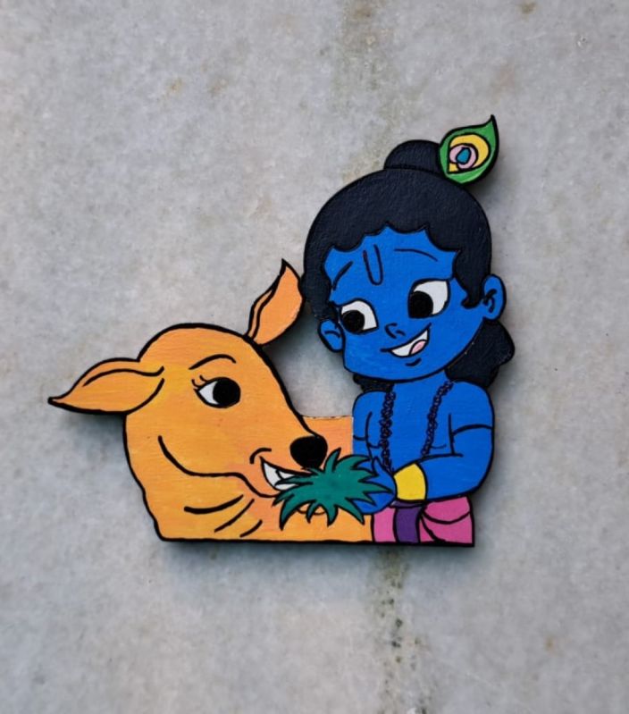 Krishna Cow Fridge Magnets