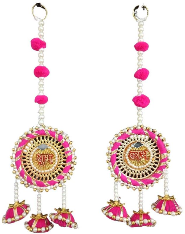 White Pink Shubh Labh Hanging