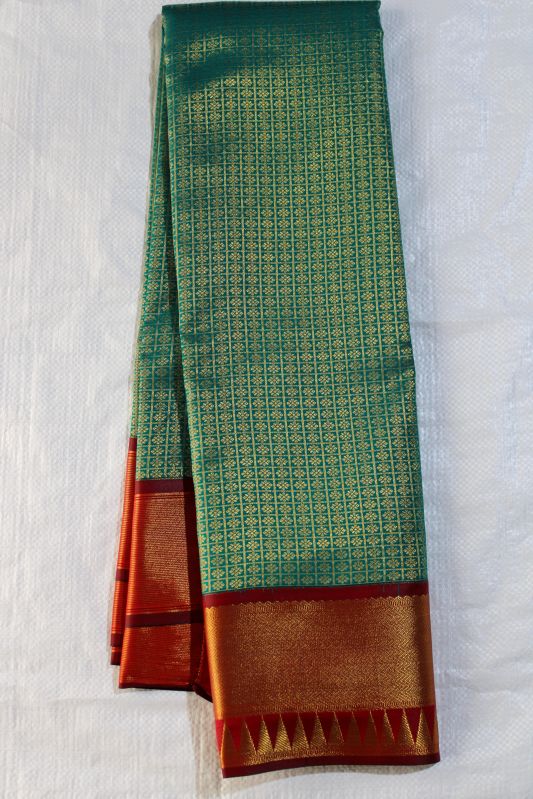 Green Korvai Kancheepuram Silk Saree