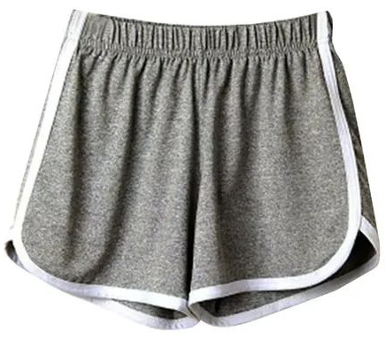 Ladies Grey Cotton Shorts