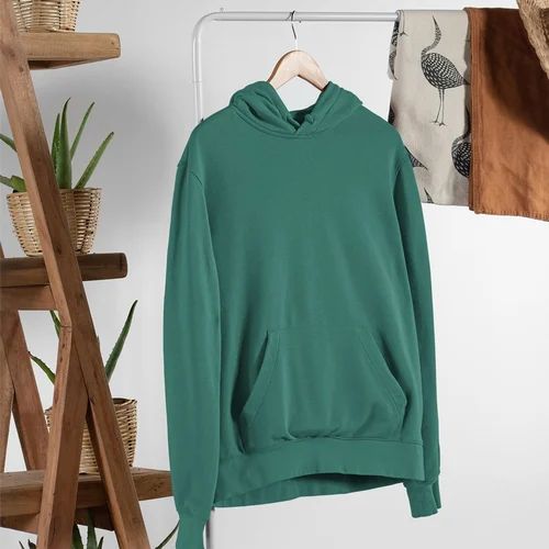 Mens Rama Green Plain Hoodie