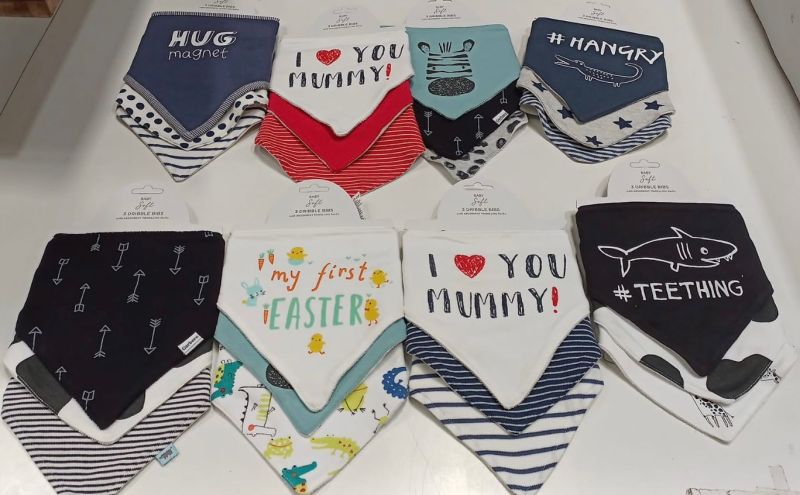 Printed Baby Bib  ( Triangle Bibs)