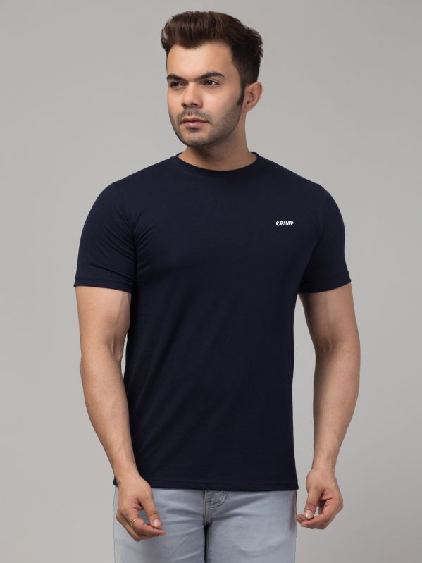 Navy Men Round Neck T-Shirt