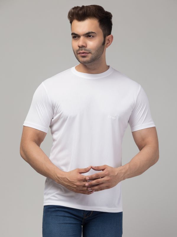 Sarina White Men Round Neck T-Shirt