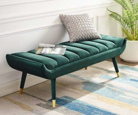 Fabric Velvet Tufted Storage Bench