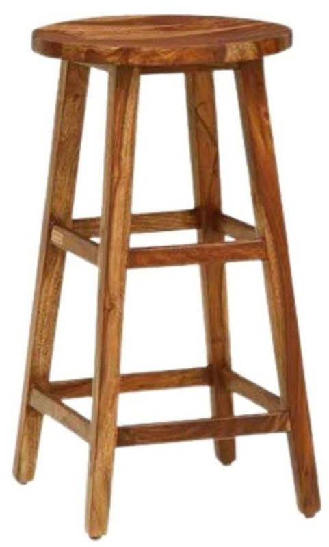 Polished Wooden Bar Stool