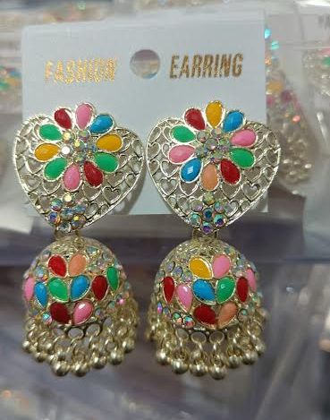 Party Wear Oxidized Jhumka Earrings