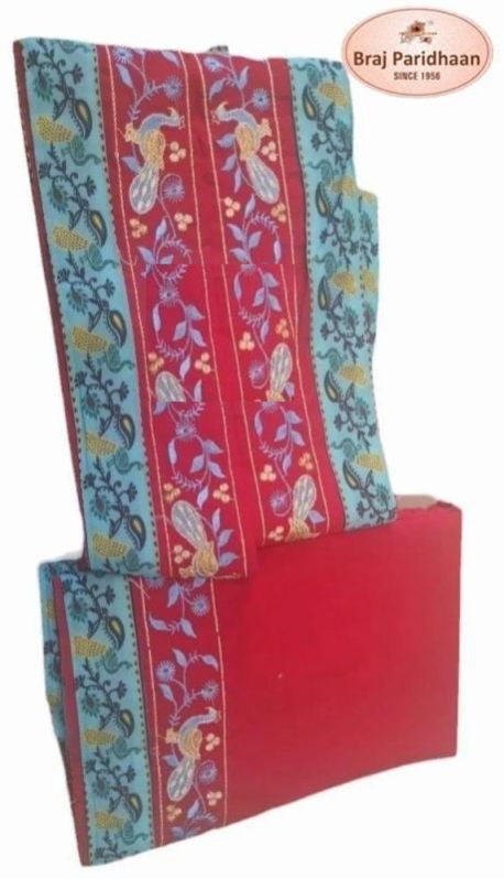 Cotton Red Dhoti Angavastram Set