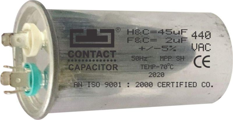 45+2 MFD Oil Filled Air Conditioner Capacitors