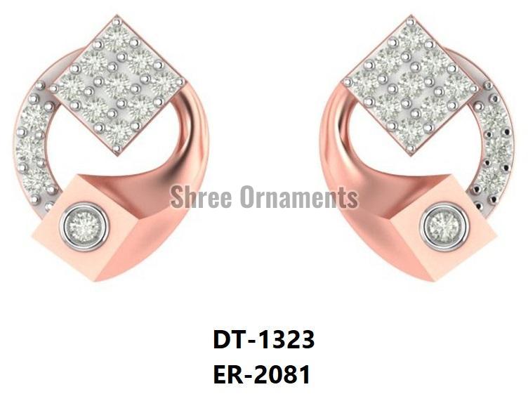 ER-2081 Ladies Rose Gold Earring