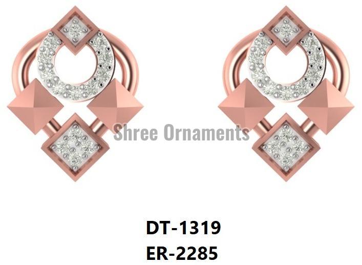 ER-2285 Ladies Rose Gold Earring