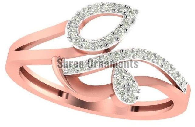 M-PLR-3922 Ladies Rose Gold Ring