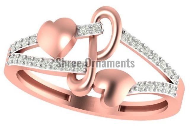 M-PLR-3934 Ladies Rose Gold Ring