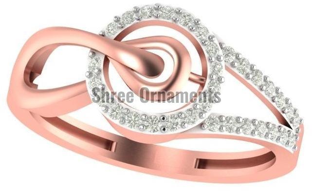 M-PLR-3943 Ladies Rose Gold Ring