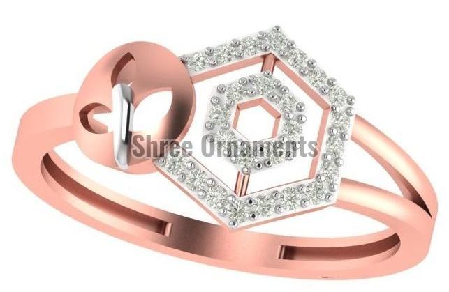 M-PLR-3949 Ladies Rose Gold Ring